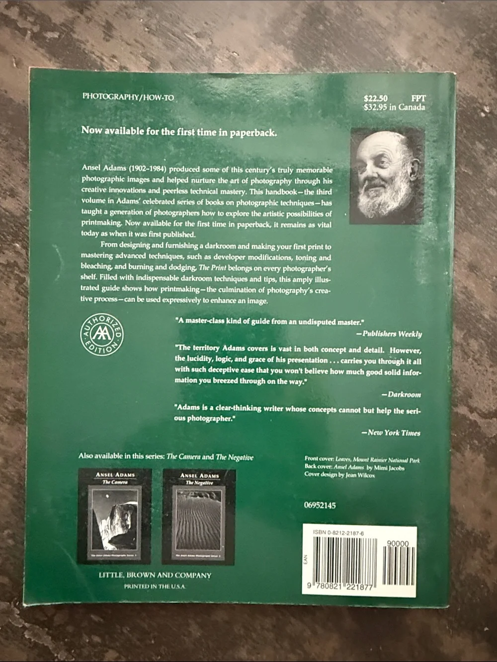 The Ansel Adams Photography Series 1, 2, 3 The Camera, The Negative, The Print